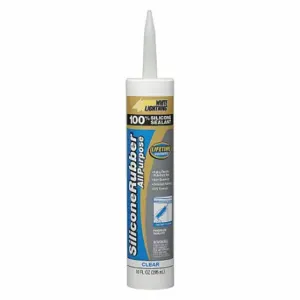 WHITE LIGHTNING W11121010 Silicone Sealant, Silicone Rubber, Clear, 10 Oz, Cartridge | CV2BGM 49LX47