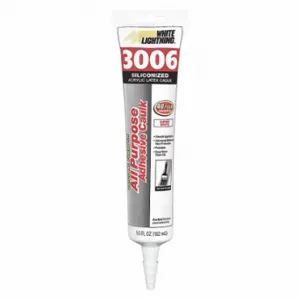 WHITE LIGHTNING W12AF0005 Hybrid Caulk, 3006, White, 6 oz Container Size, Cartridge | CV2BGX 49LX57