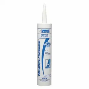 WHITE LIGHTNING W13000010 Acrylic Latex Caulk, Painters Preferred, White, 10 oz Container Size, Cartridge | CV2BGQ 49LX64