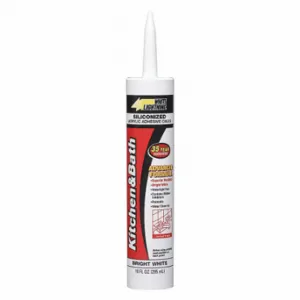 WHITE LIGHTNING W22000010 Hybrid Caulk, Kitchen & Bath, White, 10 oz Container Size, Cartridge | CV2BGZ 49LX66