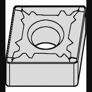 WIDIA CCMT2151 Diamond Turning Insert, Ccmt Insert, Neutral, 3/32 Inch Thick, 1/64 Inch Corner Radius | CV3JBN 273PE6