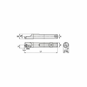WIDIA 253108 Indexable Grooving And Parting Toolholder, Left Hand | CR7PWP 287EV2