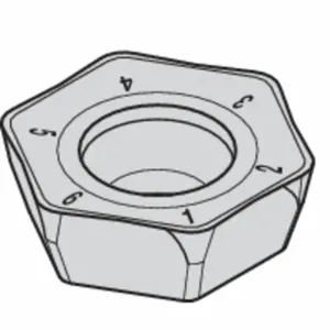 WIDIA HPGT225DZFRLDAL Hexagon Milling Insert, 0.4332 Inch Inscribed Circle, 0.90 mm Corner Radius | CV2PUW 444T78