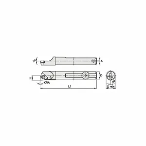 WIDIA QSBIW50063R Indexable Boring Bar, Wp Insert, Trigon, 11 Degree Insert Clearance Angle | CV2MHD 287CA3