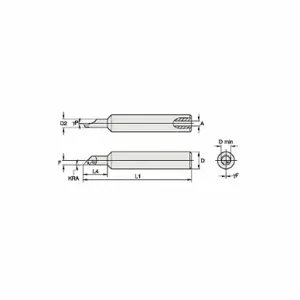 WIDIA CTPI32262590647R Indexable Boring Bar, 45 Degree Diamond, 11 Degree Insert Clearance Angle | CV2LVM 287CE1