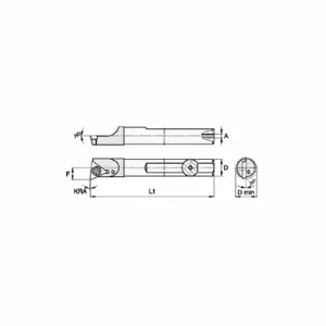 WIDIA QCBI37560R Indexable Boring Bar, Tp Insert, Triangle, 11 Degree Insert Clearance Angle | CV2MGN 287CA0