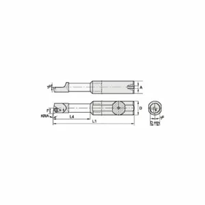 WIDIA FCBI20350015R Indexable Boring Bar, Td Insert, Triangle, 15 Degree Insert Clearance Angle | CV2MEC 287CG3