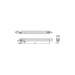 WIDIA QSRI50050R Indexable Boring Bar, Tp Insert, Triangle, 11 Degree Insert Clearance Angle | CV2MGD 287CA8