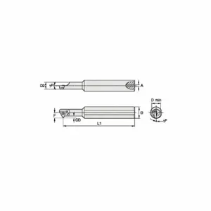 WIDIA SSII750860R Indexable Boring Bar, Tp Insert, Triangle, 11 Degree Insert Clearance Angle | CV2MGT 287AY5