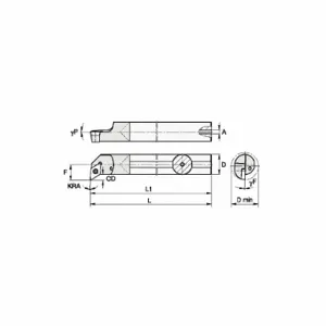 WIDIA CCPI31265R Indexable Boring Bar, 45 Degree Diamond, 11 Degree Insert Clearance Angle | CV2MJM 287CJ6