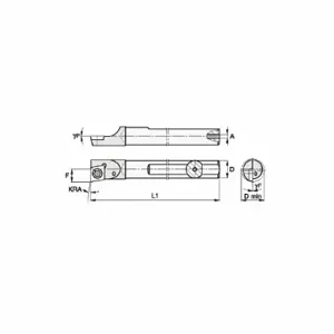 WIDIA CCBI18740R Indexable Boring Bar, Cd Insert, 80 Degree Diamond, 15 Degree Insert Clearance Angle | CV2MJN 287CL7