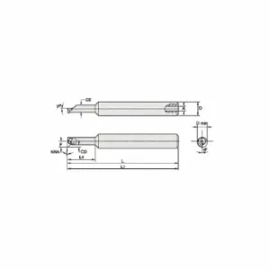 WIDIA GSPI37562515225R Indexable Boring Bar, 45 Degree Diamond, 7 Degree Insert Clearance Angle | CV2LVT 287CE9