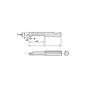 WIDIA ATD15660F2 Threading Tool, BrigHeight Uncoated, 0.0760 Inch Center to Cutting Tip, Carbide | CV2JBX 273TC8