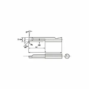 WIDIA APD125375R Boring Bar, Boring, Tin, 0.0570 Inch Center To Cutting Tip, Right Hand, 0.0070 Inch Radius | CV2CKK 273TD1