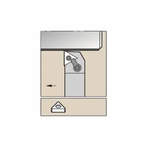 WIDIA MTJNRS164 Indexable Turning Toolholder, MTJN Toolholder, TN Insert, Triangle | CV3GVX 273TF9