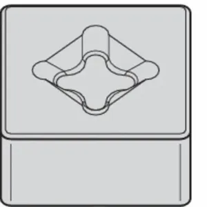 WIDIA SNMX454T0820 CW5025 Square Turning Insert, 1/2 Inch Inscribed Circle, Silicon Nitride Ceramic, Neutral | CV3LCZ 433C90