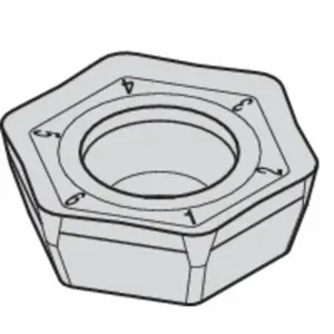 WIDIA HPPT225DZENGD Hexagon Milling Insert, 0.4320 Inch Inscribed Circle, 0.98 mm Corner Radius | CV2PUJ 444Z38