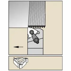 WIDIA LSASR164 Indexable Thread Turning Tool Holder, Right Hand, 1 Inch Shank Width | CV3NJW 287CV4