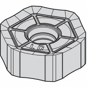 WIDIA HNGJ535ANENLD Hexagon Milling Insert, 5/8 Inch Inscribed Circle, 3/64 Inch Corner Radius | CV2PZC 444U43