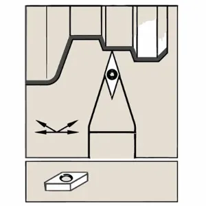 WIDIA NRD3062L Parting And Grooving Insert, Left Hand, 3 Seat Size, 1/8 Inch Max. Grooving Width | CR6MFP 273WH0