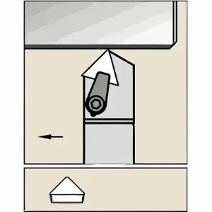 WIDIA CTCPN2510M11 Toolholder, Triangle, Non-Coolant Through, Neutral, Positive Zero | CV3HKF 273ZE3