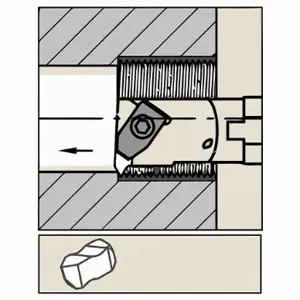 WIDIA NASR1212M2Q Indexable Thread Turning Tool Holder, N.2R Insert, Square, Right Hand, Non-Coolant Through | CV3NHJ 287DY6