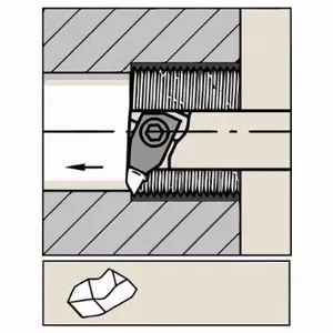 WIDIA A10KNNTOR1 Indexable Thread Turning Tool Holder, NG1L Insert, Right Hand | CV3NHZ 287DX2