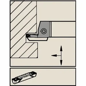 WIDIA 251223 Indexable Thread Turning Tool Holder, Square, Right Hand, 25.77 mm | CV3NVD 287EH8