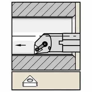 WIDIA A40TMTFNL16 Indexable Boring Bar, A-Mtfn Toolholder, Tn Insert, Triangle | CV2LWG 287FG2