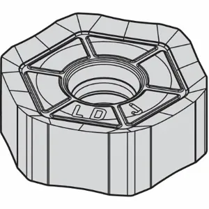 WIDIA HNGJ535ANFNLDJ Hexagon Milling Insert, 5/8 Inch Inscribed Circle, 3/64 Inch Corner Radius | CV2PYW 444U86