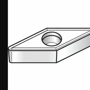 WIDIA VBMT3311P Diamond Turning Insert, Vbmt Insert, Neutral, 3/16 Inch Thick, 1/64 Inch Corner Radius | CV3KRN 433H28