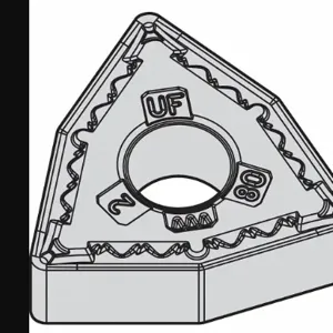 WIDIA WNMG431UF WS10PT Turning Insert, 1/2 Inch Inscribed Circle, Neutral, 3/16 Inch Thick, Uf Chip-Breaker | CV3MJA 433X78