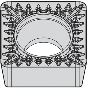 WIDIA SCMT432MP WK20CT Square Turning Insert, 1/2 Inch Inscribed Circle, Neutral, 1/32 Inch Corner Radius | CV3KZQ 433M03