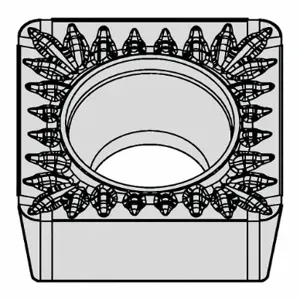 WIDIA SCMT433MP WK20CT Square Turning Insert, 1/2 Inch Inscribed Circle, Neutral, 3/64 Inch Corner Radius | CV3LCQ 274EA0