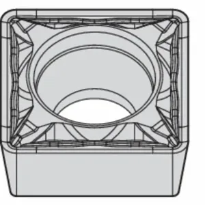 WIDIA SCMT3252FP WP25CT Square Turning Insert, 3/8 Inch Inscribed Circle, Neutral, 1/32 Inch Corner Radius | CV3LFN 433M24