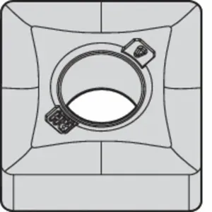 WIDIA SNMG433RH WP25CT Square Turning Insert, 1/2 Inch Inscribed Circle, Neutral, 3/64 Inch Corner Radius | CV3LCJ 433T01