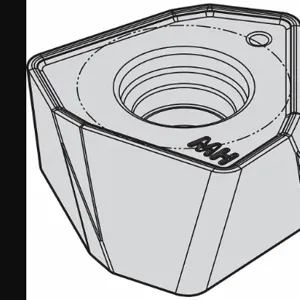 WIDIA WOEJ120712SRMH Trigon Milling Insert, 0.4720 Inch Inscribed Circle, 1.27 mm Corner Radius | CV2TMC 444W02