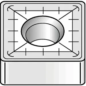 WIDIA SNMM8568 WM25CT Square Turning Insert, 1 Inch Inscribed Circle, Neutral, 3/32 Inch Corner Radius | CV3KXX 274GC8