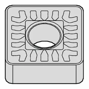 WIDIA SNMM866SR WP35CT Square Turning Insert, 1 Inch Inscribed Circle, Neutral, 3/32 Inch Corner Radius | CV3KXY 274FK5