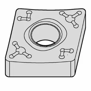 WIDIA CNMM64365 Diamond Turning Insert, Cn mm Insert, Neutral, 1/4 Inch Thick, 3/64 Inch Corner Radius | CV3JWA 274GD2