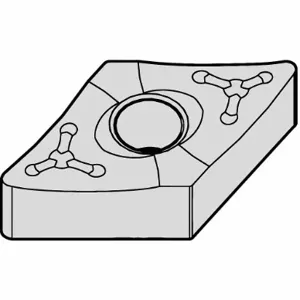 WIDIA DNMM44365 Diamond Turning Insert, Dn mm Insert, Neutral, 1/4 Inch Thick, 3/64 Inch Corner Radius | CV3KKZ 274GD3