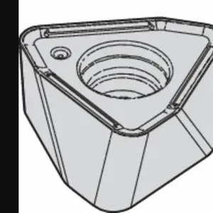 WIDIA WOEJ080412SRMM Trigon Milling Insert, 0.3068 Inch Inscribed Circle, 1.22 mm Corner Radius | CV2TLQ 444Z52