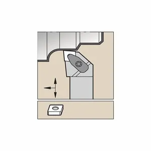 WIDIA DCLNR124BKC3 Indexable Turning Toolholder, DCLN Toolholder, CN Insert, 80 Deg. Diamond | CV3GTA 274GM6