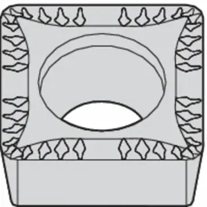 WIDIA SCMT3252MU WP35CT Square Turning Insert, 3/8 Inch Inscribed Circle, Neutral, 1/32 Inch Corner Radius | CV3MWB 433X35