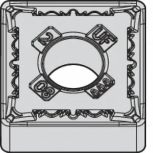 WIDIA SNMG431UF WS10PT Square Turning Insert, 1/2 Inch Inscribed Circle, Neutral, 1/64 Inch Corner Radius | CV3LBL 433X76