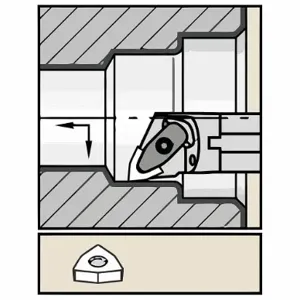 WIDIA A25RDWLNL08KC04 Indexable Thread Turning Tool Holder, WN Insert, Left Hand | CV3NWP 287KU3