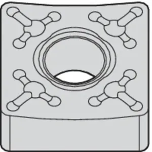 WIDIA SNMM64365 WP25CT Square Turning Insert, 3/4 Inch Inscribed Circle, Neutral, 3/64 Inch Corner Radius | CV3LEJ 433Y20