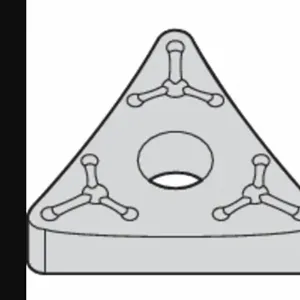 WIDIA TNMM43365 WP25CT Triangle Turning Insert, 1/2 Inch Inscribed Circle, Neutral, 65 Chip-Breaker | CV3LKF 433Y33