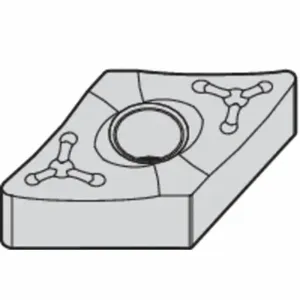 WIDIA DNMM44365 Diamond Turning Insert, Dn mm Insert, Neutral, 1/4 Inch Thick, 3/64 Inch Corner Radius | CV3KKY 433Y77