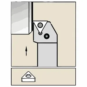 WIDIA PTFNL2020K16 Toolholder, Triangle, Non-Coolant Through, Left Hand, Double Negative | CV3HGW 273ZU6